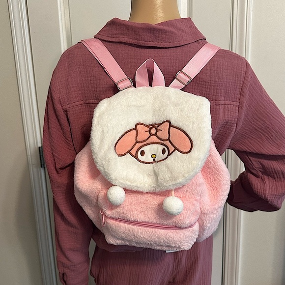 🎉Brand New🎉 My Melody Faux Fur Backpack - Picture 1 of 8
